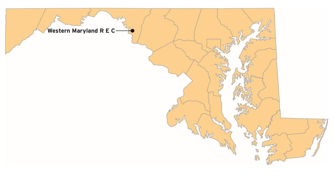 Western Maryland Research and Education Center on Maryland map