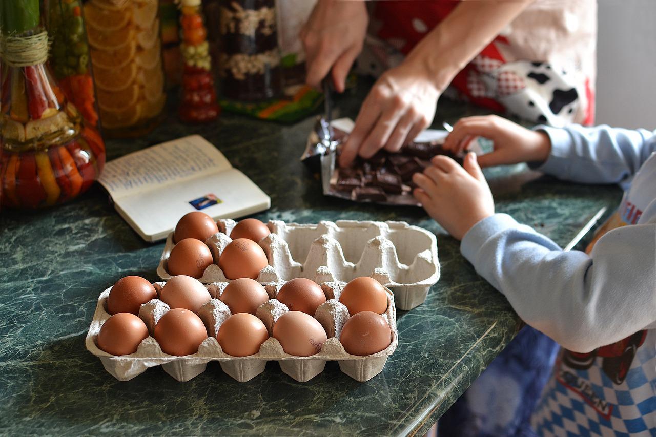 Family preparing meal