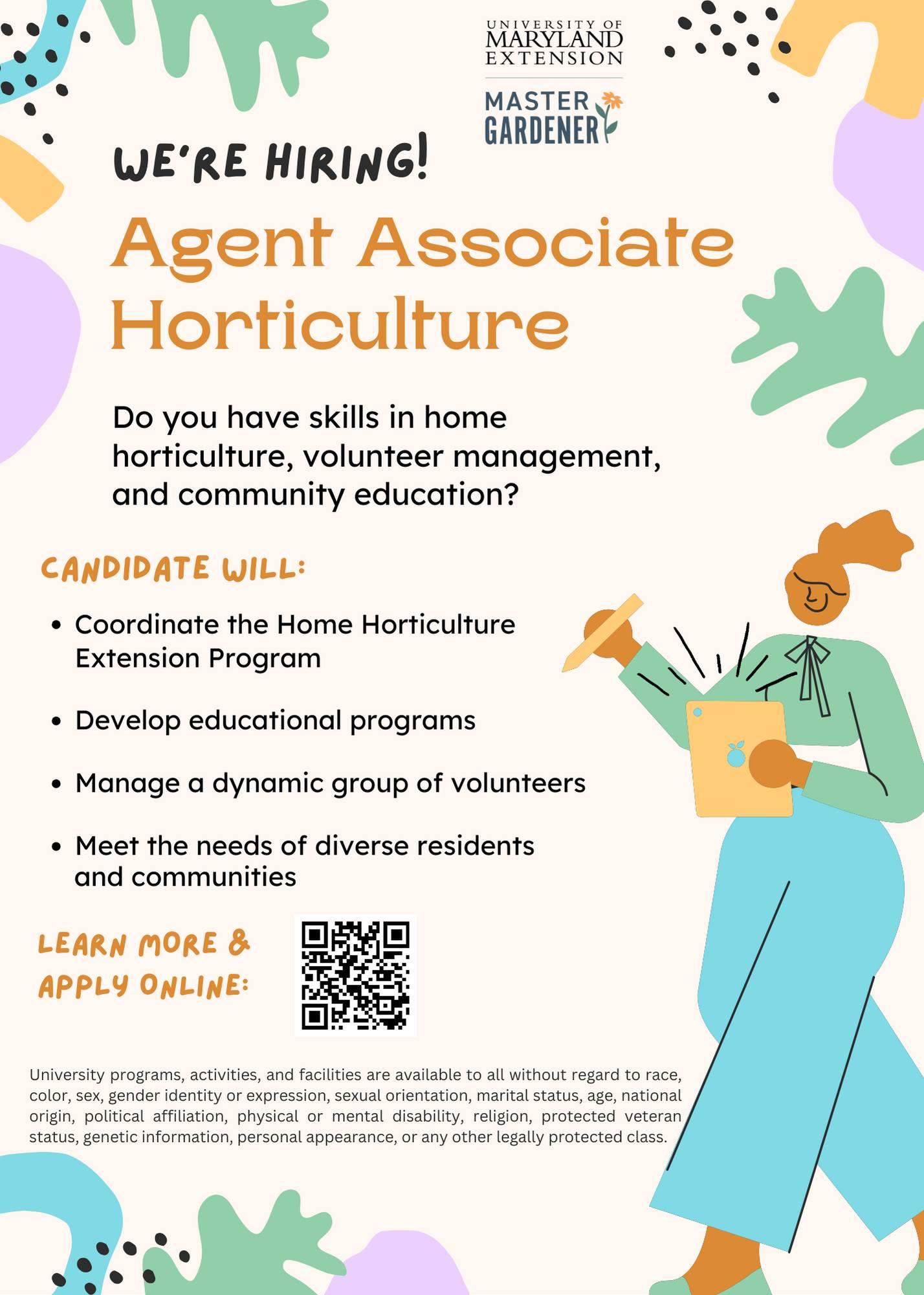 Job Opening - Agent Associate - Horticulture
