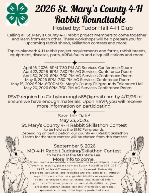 2026 St. Mary's County Rabbit Roundtable