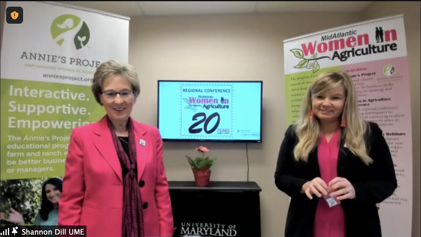 Women in Agriculture Conference 2021, facilitators: Jenny Rhodes (left) and Shannon Dill (right)