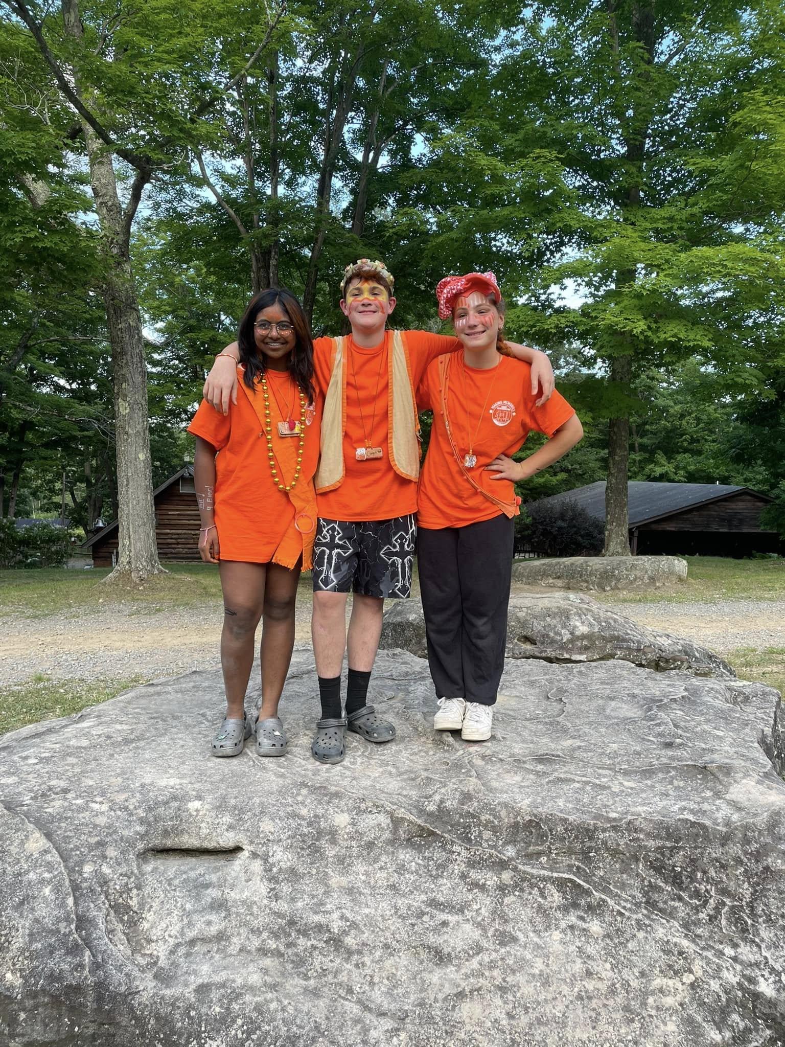 Picture of Three kids at camp
