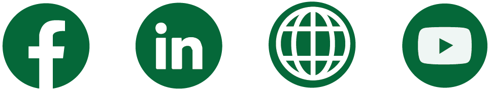 Social media Icons (Facebook, Linkin, Web, YouTube)