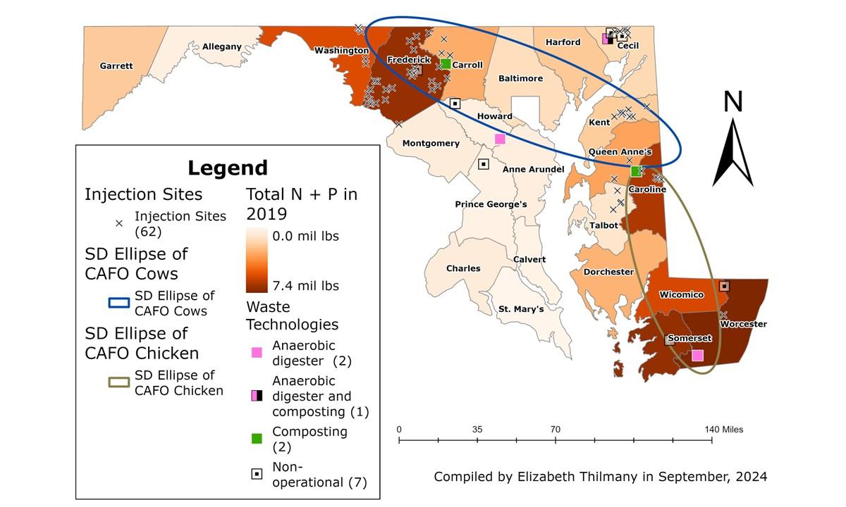 Highlight of statewide patterns in animal production and waste management