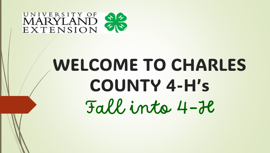 Slide Presentation of the Charles County 4-H Program, Fall 2025