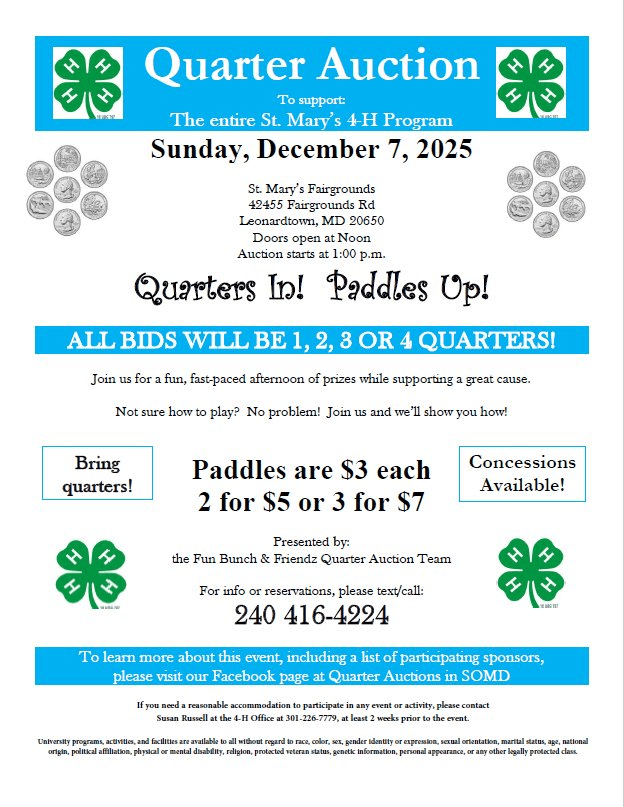 4-H Quarter Auction 12-7-25 
