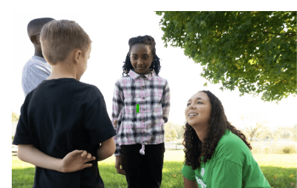 Youth with Baltimore County 4-H leader at the Ag Center